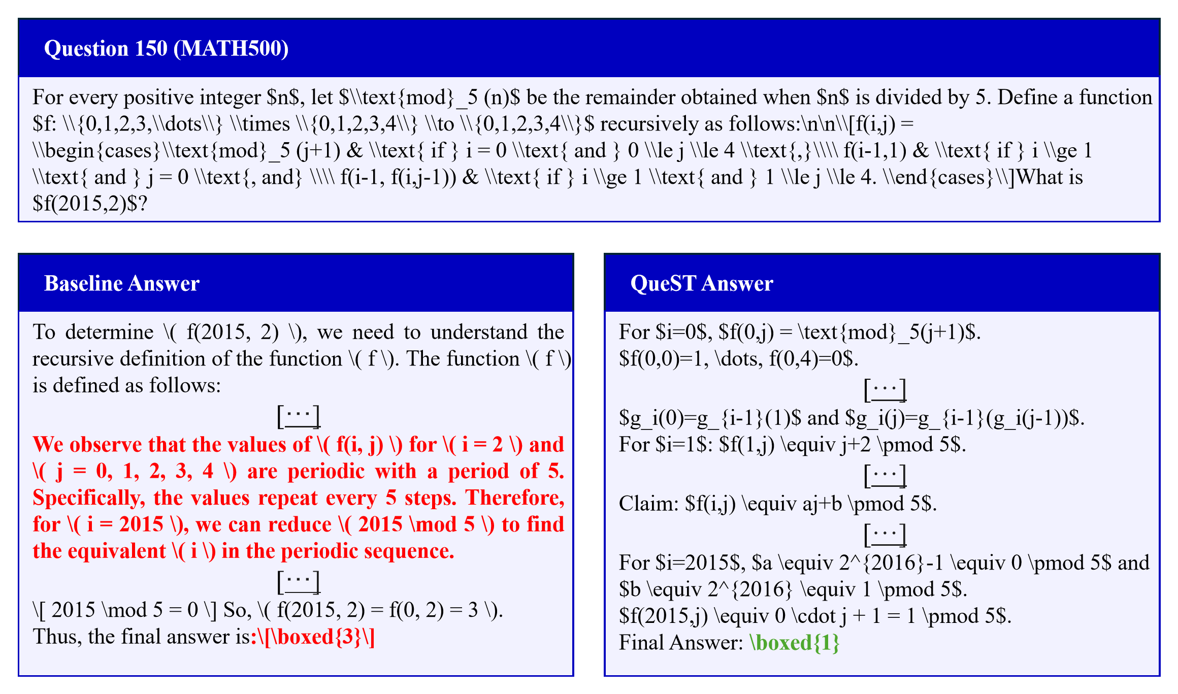 Test-time correction example
